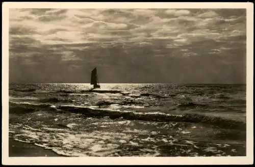 .Mecklenburg-Vorpommern Abendstimmung Insel Rügen Ostsee Stimmungsbild 1956