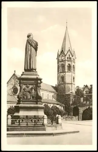 Ansichtskarte Eisenach Partie am Lutherdenkmal mit Kirche 1960