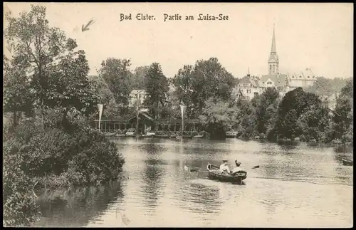 Ansichtskarte Bad Elster Luisa-See (Louisa-See), Gaststätte 1925