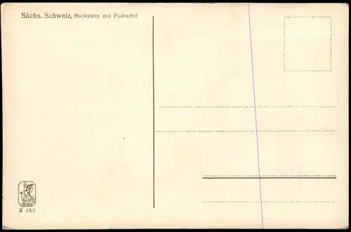 Hohnstein (Sächs. Schweiz) Sächs. Schweiz, Hockstein mit Polenztal 1928