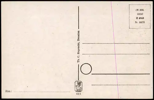 Hohnstein (Sächs. Schweiz) Schweiz. Hockstein mit Polenztal 1954