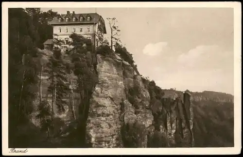 Ansichtskarte Hohnstein (Sächs. Schweiz) Brand-Hotel 1927