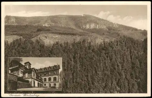 Ansichtskarte Schmilka Großer Winterberg 2 Bild mit Restaurant 1926