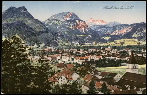 Ansichtskarte Bad Reichenhall Stadtpartie 1913