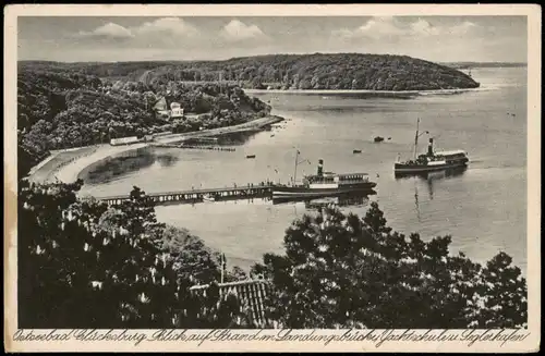 Ansichtskarte Glücksburg (Ostsee) Lyksborg Seglerhafen 1925