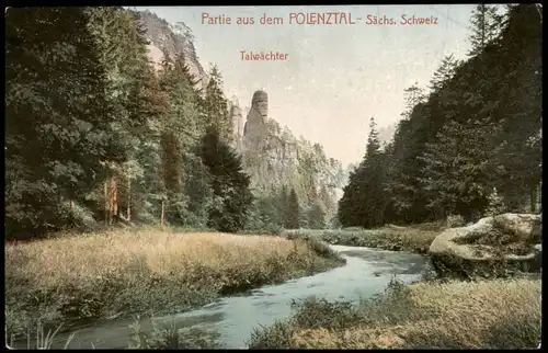 Ansichtskarte Hohnstein (Sächs. Schweiz) Polenztalwächter 1913