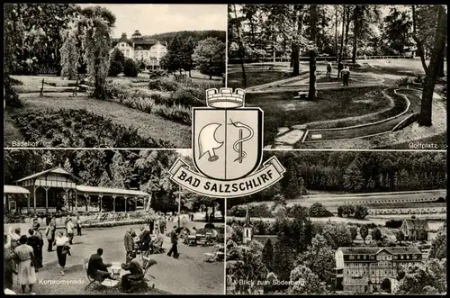 Bad Salzschlirf Mehrbildkarte Ortsansichten ua. Badehof, Golfplatz uvm. 1962