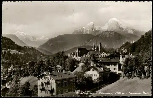 Ansichtskarte Berchtesgaden Panorama-Ansicht, Steinernes Meer Blick 1961