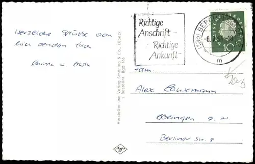 Ansichtskarte Berchtesgaden Panorama-Ansicht, Steinernes Meer Blick 1961