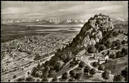 Ansichtskarte Singen (Hohentwiel) Panorama SINGEN mit Hohentwiel 1960