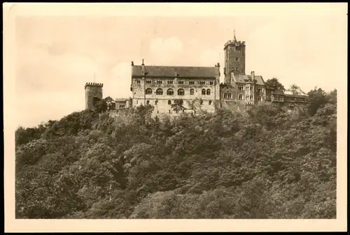 Ansichtskarte Eisenach Wartburg Burg-Gesamtansicht 1954