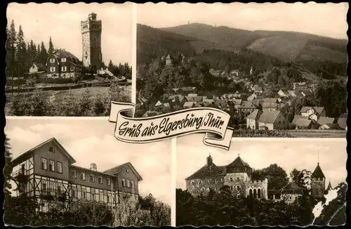 Ansichtskarte Elgersburg DDR Mehrbildkarte mit 4 Ortsansichten 1964