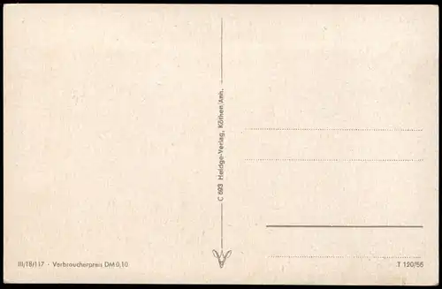 Ansichtskarte Chemnitz Schloßteich zur DDR-Zeit (Karl-Marx-Stadt) 1956