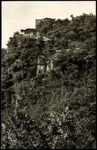 Ansichtskarte Thale (Harz) Blick zum Hexentanzplatz Harz 1960