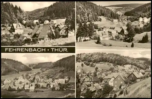 Ansichtskarte Fehrenbach Mehrbildkarte mit 4 Ortsansichten 1970