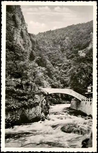Ansichtskarte Treseburg Bodetal Harz Jungfernbrücke am Hirschgrund 1965