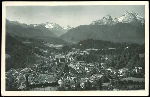 Ansichtskarte Berchtesgaden Panorama-Ansicht vom Lockstein gesehen 1935