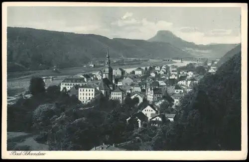 Ansichtskarte Bad Schandau Blick auf die Stadt 1926