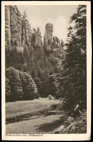 Ansichtskarte Hohnstein (Sächs. Schweiz) Talwächter im Polenztal 1926