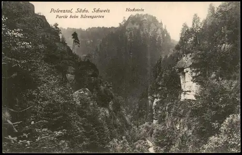 Hohnstein  Polenztal, Sächs. Schweiz  Bärengarten 1913