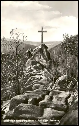 Ansichtskarte Ilsenburg (Harz) Harz Kreuz auf dem Jlsestein 1965