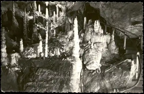 Ansichtskarte Rübeland Harz Tropfsteinhöhle Baumannshöhe Säulenhalle 1959