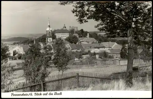 Frauenstein (Erzgebirge) Panorama-Ansicht Blick auf die Stadt zur DDR-Zeit 1966