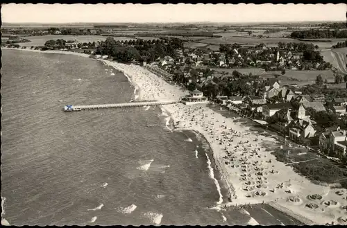 Ansichtskarte Niendorf-Timmendorfer Strand Luftbild Strand Häuser 1962