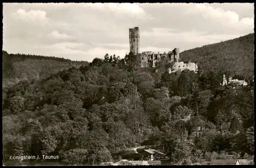 Ansichtskarte Königstein (Taunus) Partie an der Burg 1956