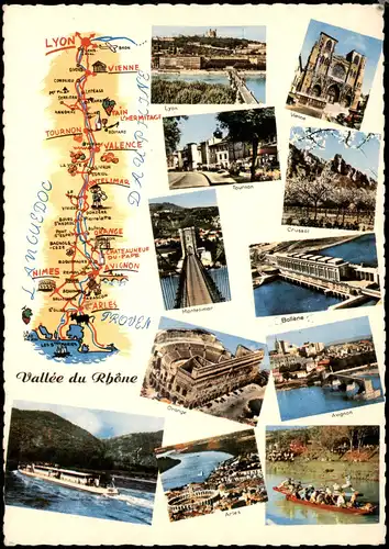 CPA Lyon La Vallee du Rhone Mehrbild 1968