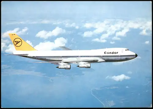 Ansichtskarte  Condor Jumbo-Jet Boeing 747 Flugzeug Airplane Avion 1988