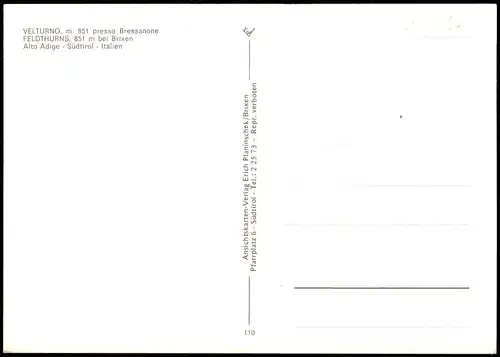 Cartoline Feldthurns Velturno Blick auf die Stadt - Südtirol 1996