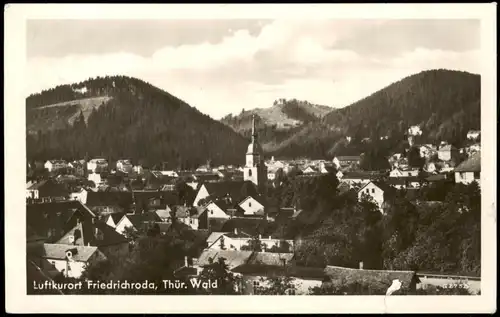 Ansichtskarte Friedrichroda Panorama-Ansicht; Ort im Thüringer Wald 1953