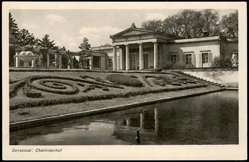 Ansichtskarte Potsdam Schloss Sanssouci Charlottenhof 1952