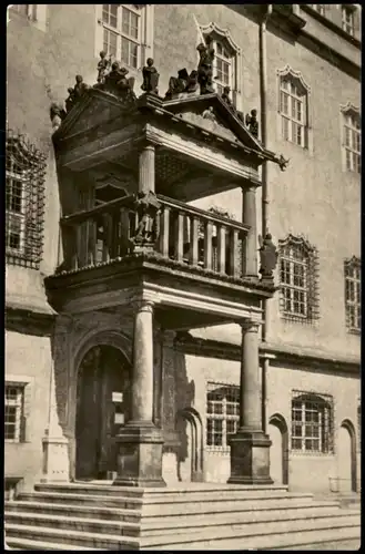 Wittenberg Rathausportal aus dem Jahre 1573 im Stil der Renaissance 1958