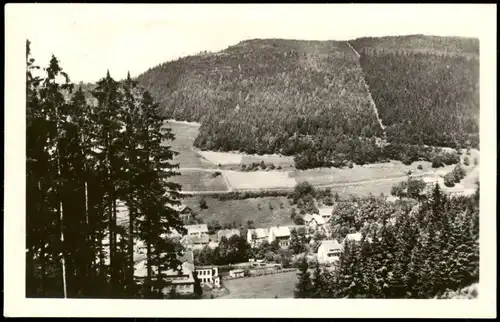 Ansichtskarte Steinbach-Hallenberg Panorama-Ansicht Blick zum hohen Berg 1954