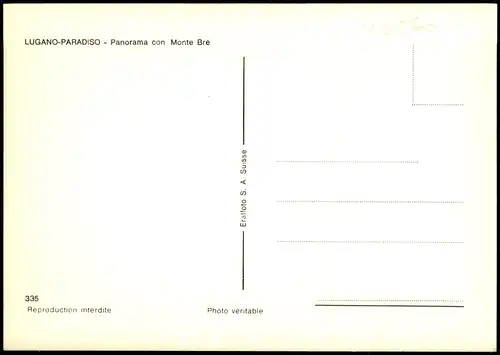 Ansichtskarte Lugano PARADISO - Panorama con Monte Bré 1980