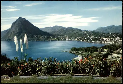 Ansichtskarte Lugano Panorama-Ansicht Vista generale con il S. Salvatore 1975