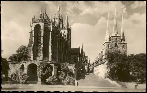 Ansichtskarte Erfurt Erfurter Dom und Kirche 1960
