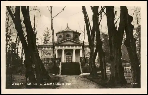 Ansichtskarte Weimar Schiller u. Goethe-Mausoleum zur DDR-Zeit 1960