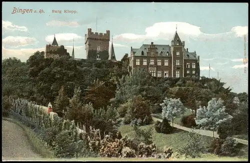 Ansichtskarte Bingen am Rhein Burg Klopp 1912