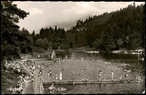 Ansichtskarte Bad Faulenbach-Füssen Schwimmbad 1964