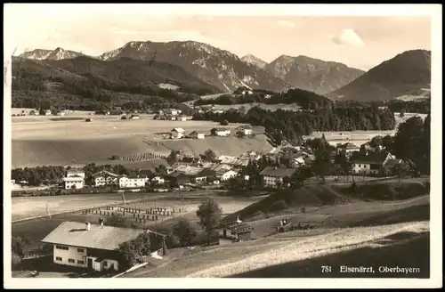 Ansichtskarte Eisenärzt-Siegsdorf Blick auf die Stadt - Fotokarte 1962