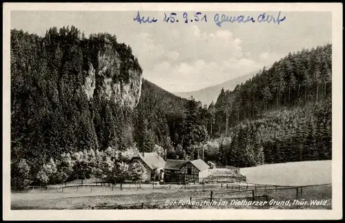 Ansichtskarte Tambach-Dietharz Der Falkenstein im Dietharzer Grund 1952