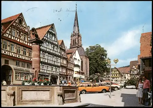Ansichtskarte Calw Marktplatz 1978