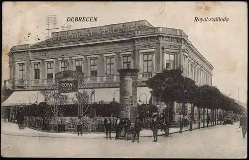 Postcard Debreczin Debrecen Royal-szálloda, Royal Kioszk 1916