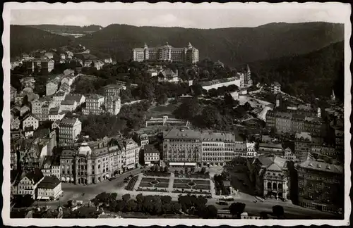 Karlsbad Karlovy Vary Blick zum Hotel Imperial und Stadttheater 1932