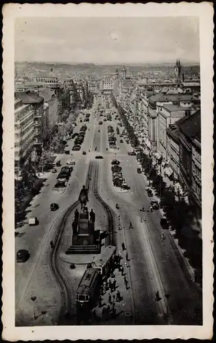 Prag Praha Wenzelsplatz/Václavské náměstí aus der Vogelperspektive 1938