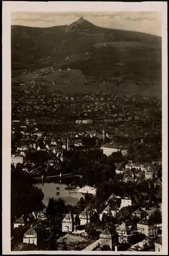 Postcard Reichenberg Liberec Taksperre, Stadt, Jeschken 1942