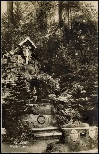 Postcard Karlsbad Karlovy Vary Waldandacht, Fotokarte 1926